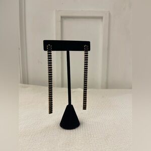 Elegant Gold and Black Drop Earrings